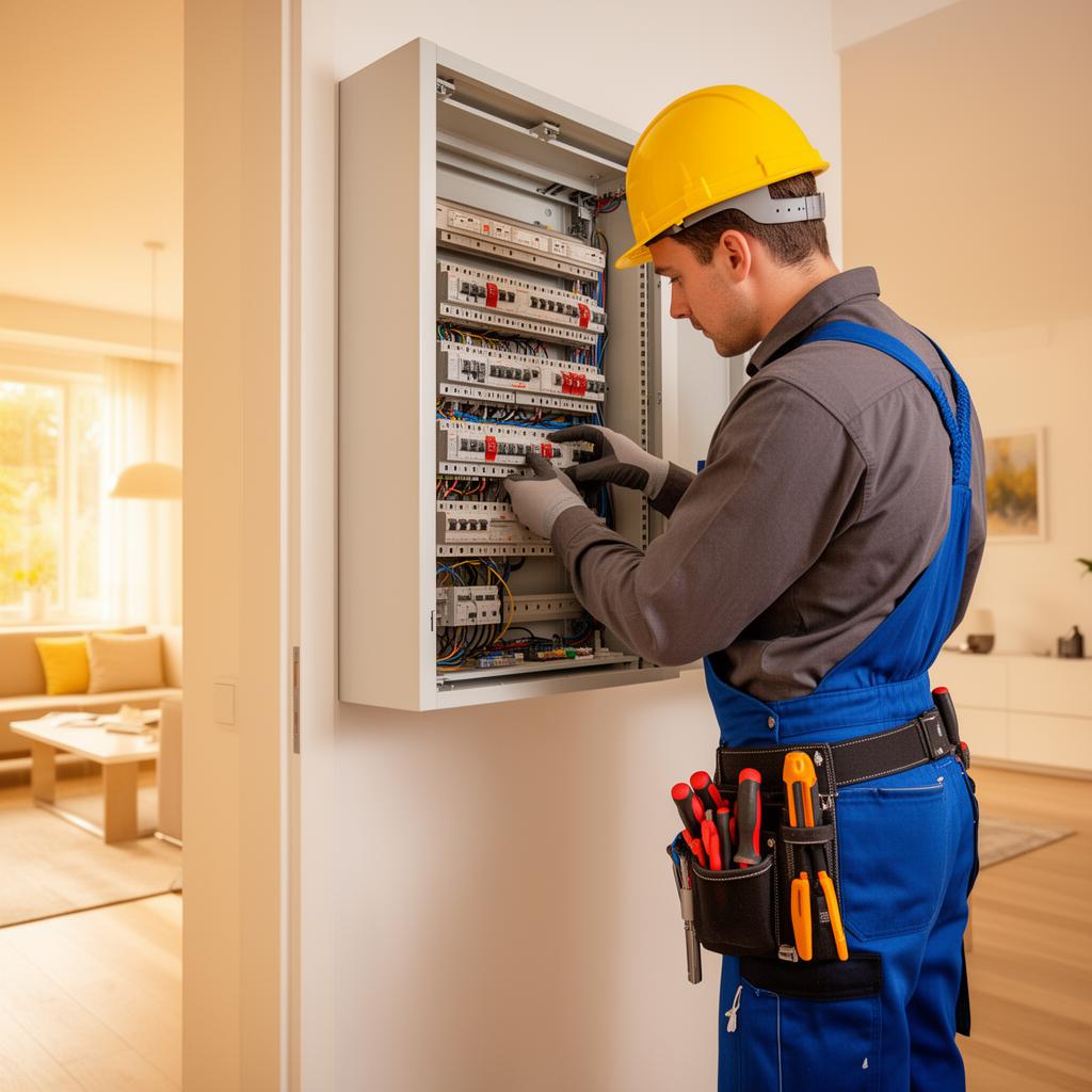 Elektricien aan het werk